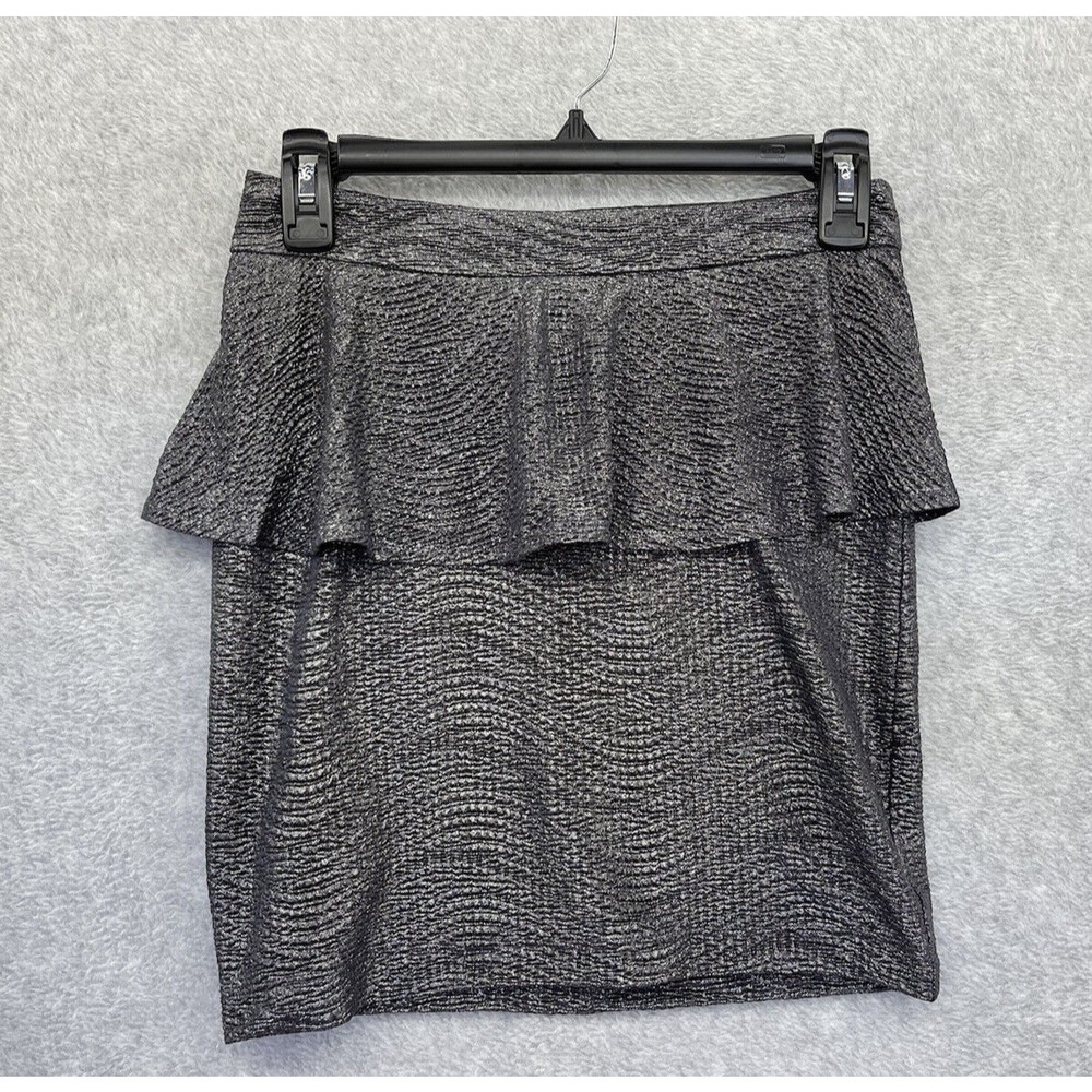 SuiteBlanco Women's Gray Textured Layered Metallic Shiny Tube Size 36 EU